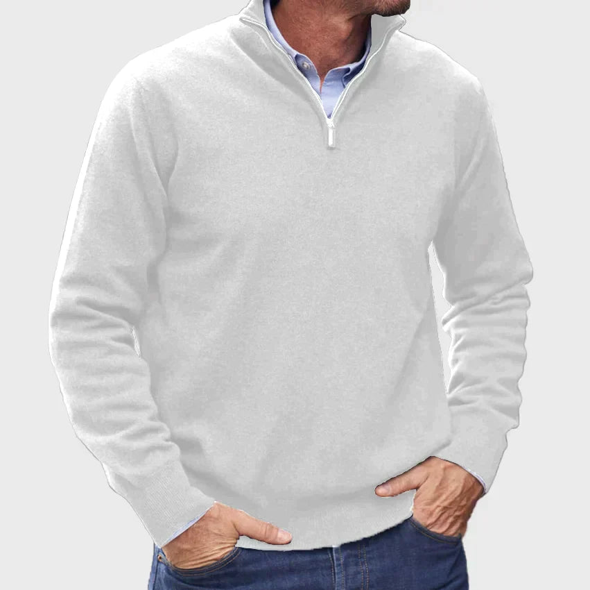 FELIX | CASHMERE SWEATER WITH ZIP DETAIL