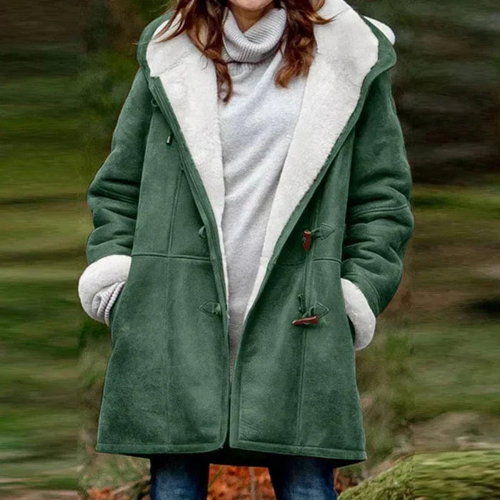 SHAIRA | ELEGANT CASHMERE HOODED COAT