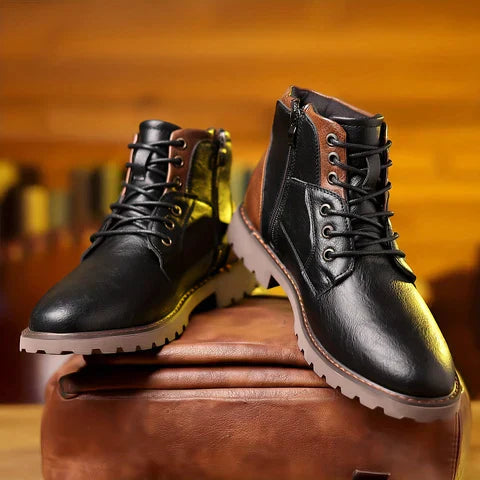 JETHRO | ROBUST LACE-UP LEATHER BOOTS