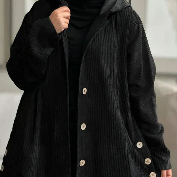 WILMA | HOODED RIBBED COAT